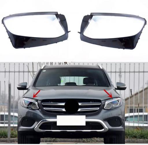 Headlight Clear Lens Cover + Sealant For Mercedes GLC W253 2016-2019